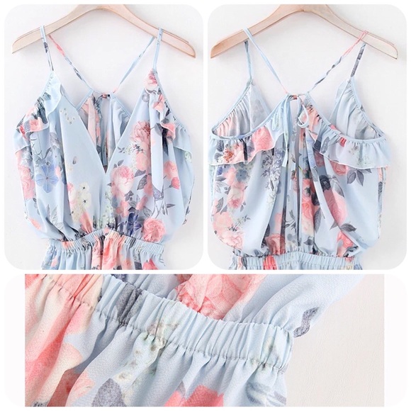 Girly Flirty Floral Jumpsuit Playsuit - Picture 2 of 2